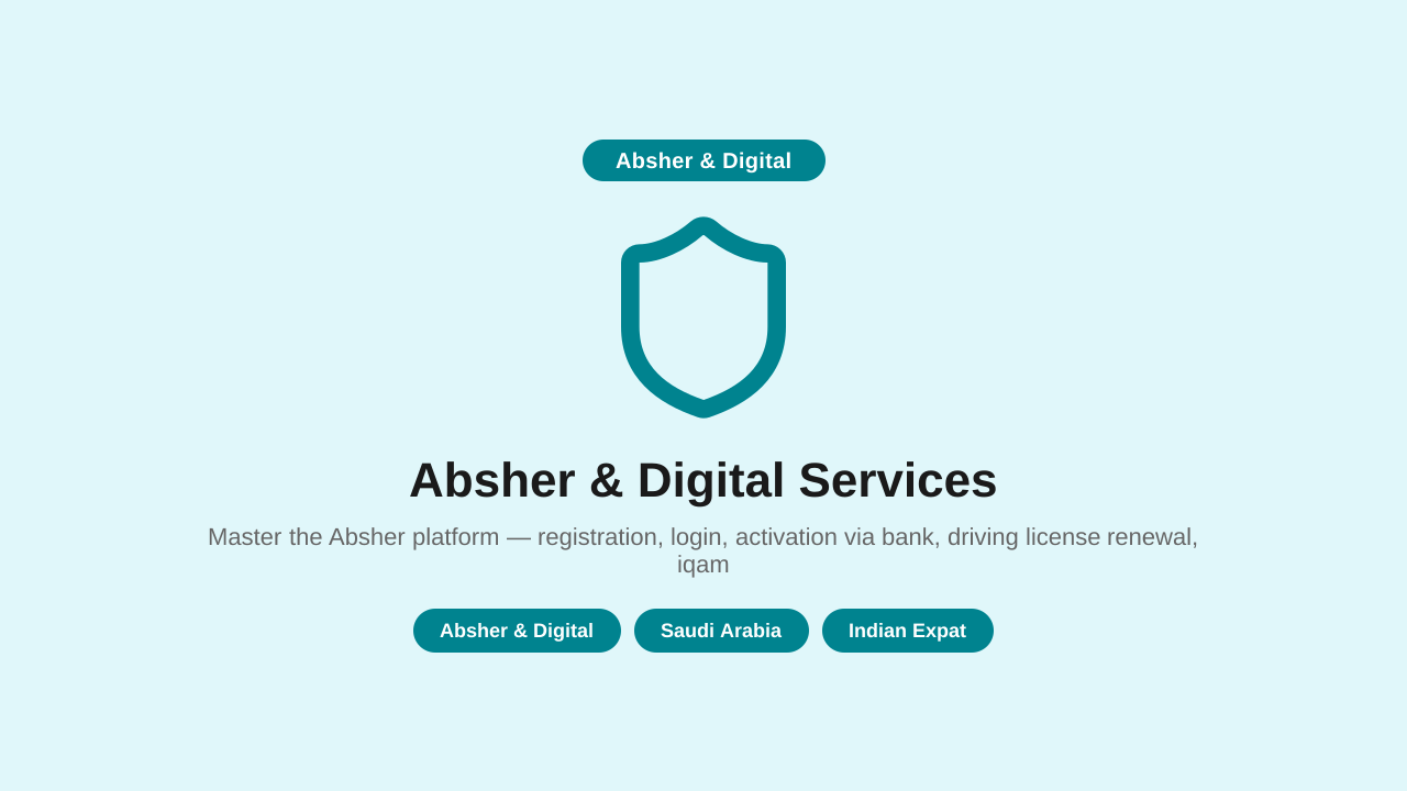 Absher & Digital Services — Complete Guide for Indian Expats