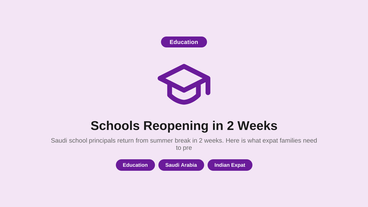 Schools Reopening in 2 Weeks — Back-to-School Prep Guide for Expat Families